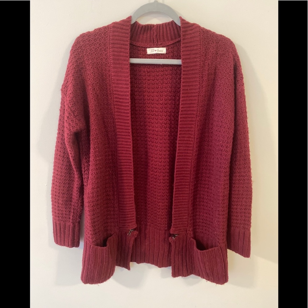 Knit cardigan sweater